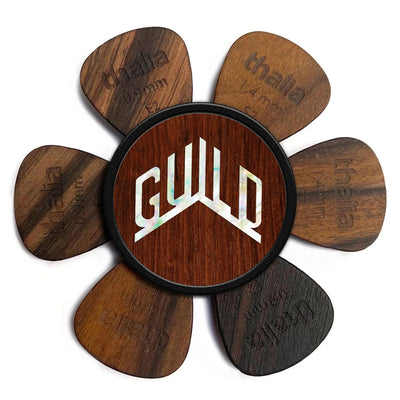 Guild® by Thalia Pick Puck ~ Rosewood with Guild Pearl Logo