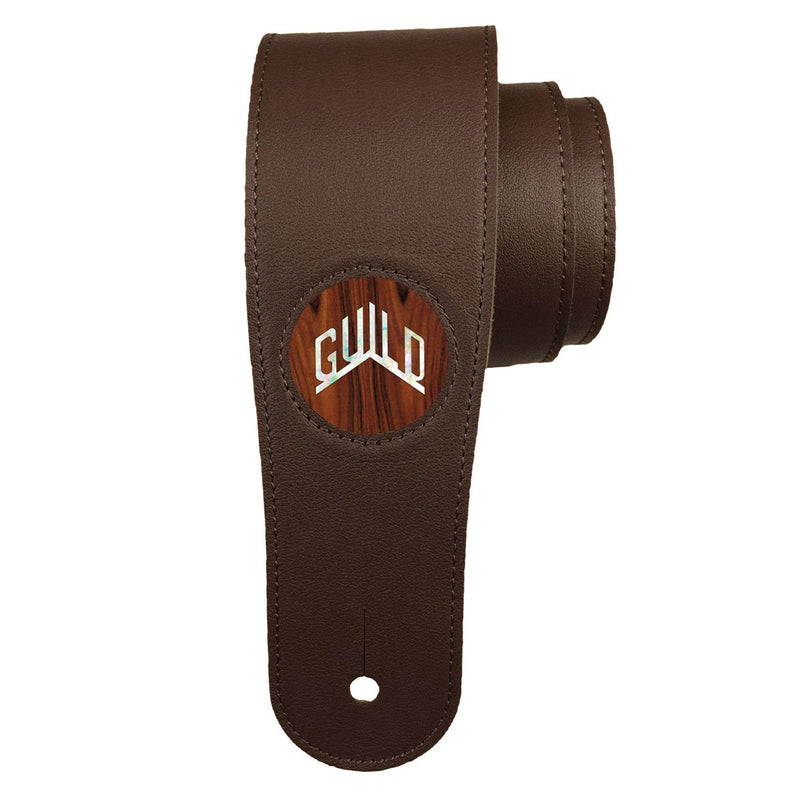 Guild® by Thalia Dark Chocolate Guitar Strap ~ Rosewood with Guild® Pearl Logo