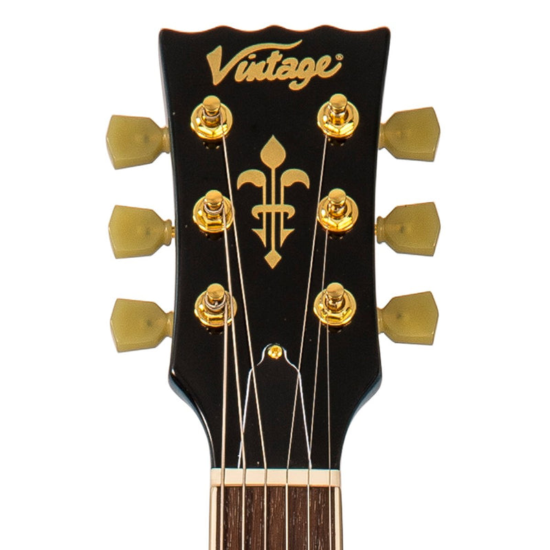 Vintage V100M ReIssued Electric Guitar ~ Gun Hill Blue
