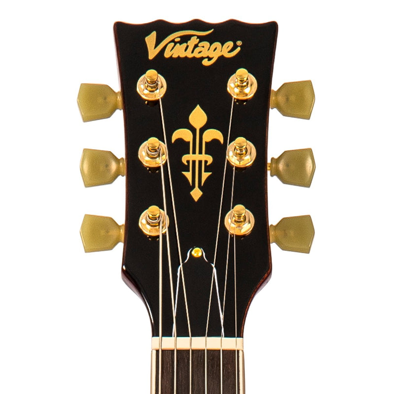Vintage V100M Mini Double Coil ReIssued Electric Guitar ~ Gold Top