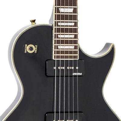 Vintage V100P ReIssued Electric Guitar w/W90 Pickups ~ Gloss Black