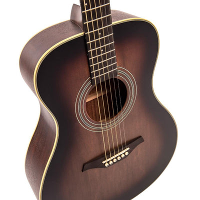 Vintage V300 Acoustic Folk Guitar ~ Antiqued
