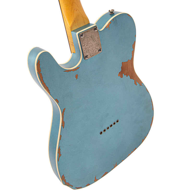 Vintage V66 Paul Rose Signature Electric Guitar ~ Distressed Gun Hill Blue