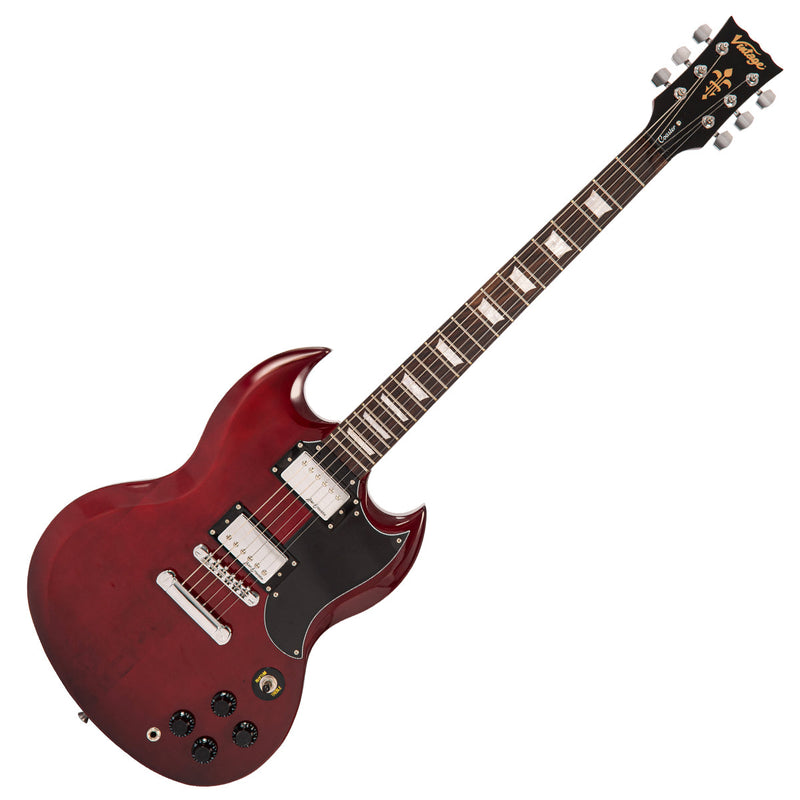 Vintage V69 Coaster Series Electric Guitar ~ Cherry Red