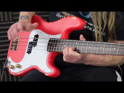 Vintage V4 ICON Bass ~ Distressed Firenza Red
